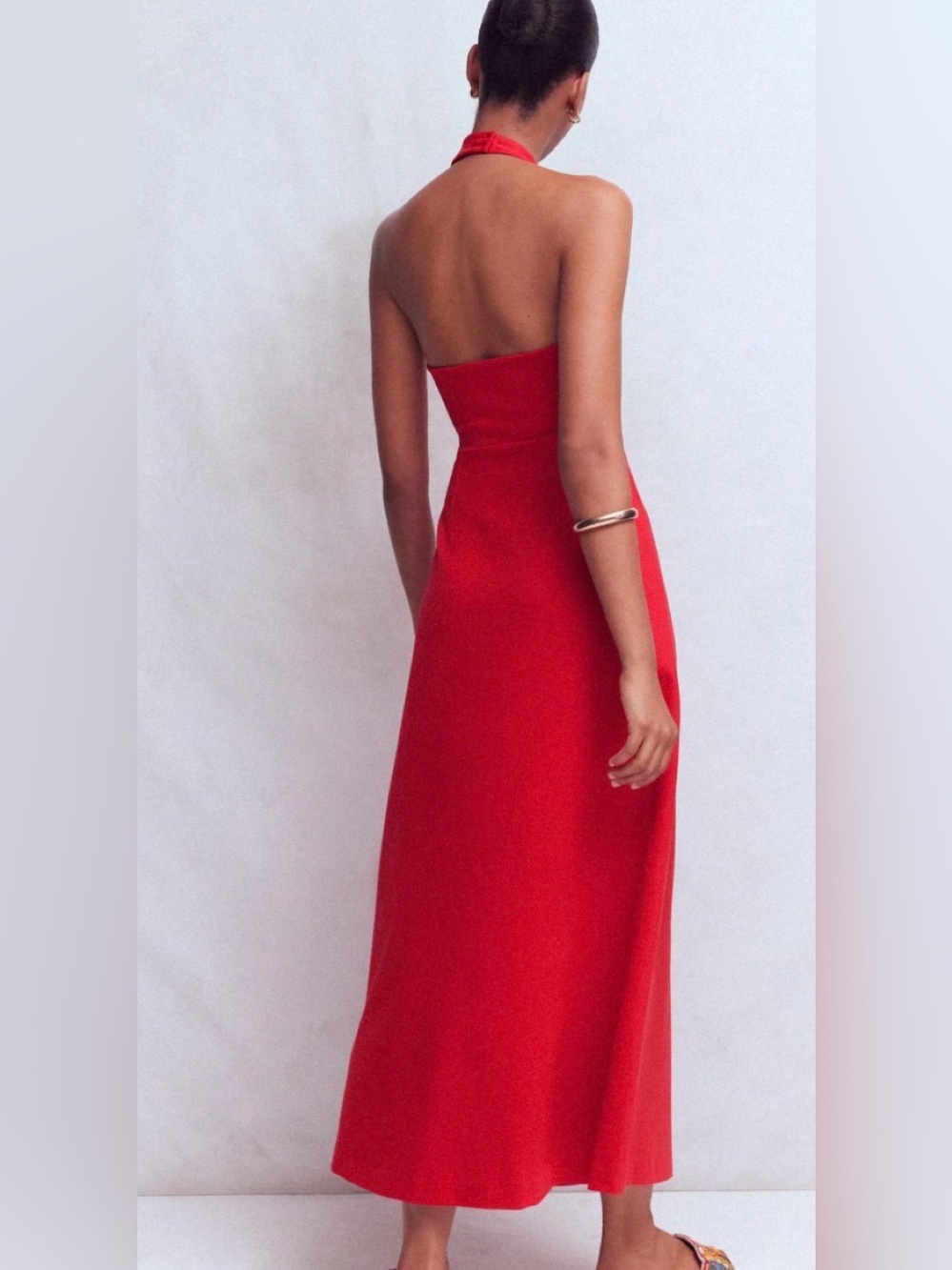 NWT Boden Halter Backless Maxi Dress in Red size 10 - Picture 2 of 7